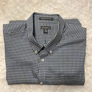 Eddie Bauer NWOT men’s wrinkle free RELAXED fit button down plaid shirt 2XL